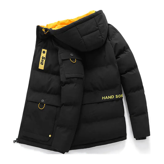 Men's Hooded Puffer Coat for Big and Tall Sizes