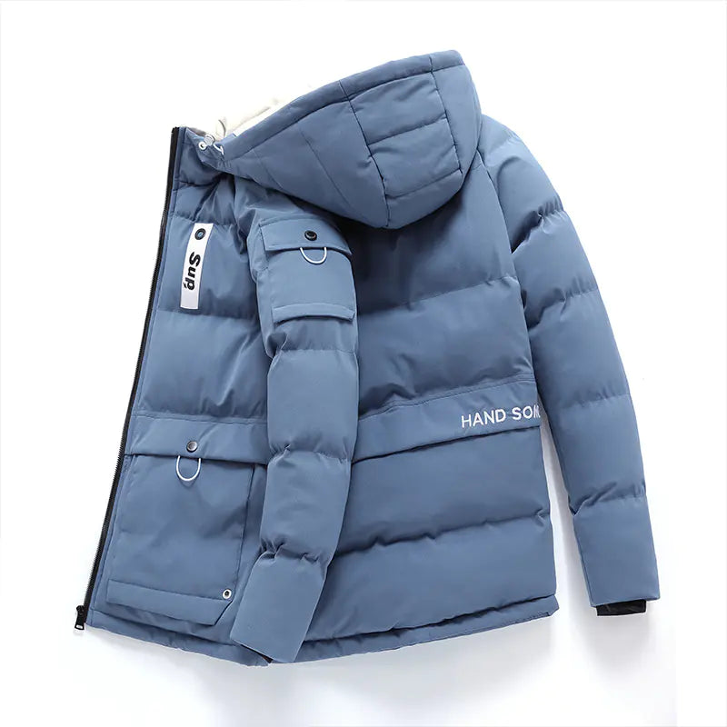 Men's Hooded Puffer Coat for Big and Tall Sizes