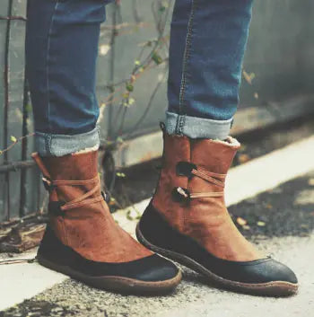 Plus Size Women's Flat Short Snow Boots