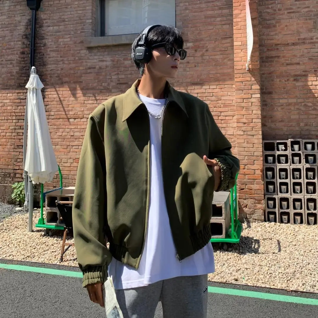 Military Green Short Shoulder Jacket for Men