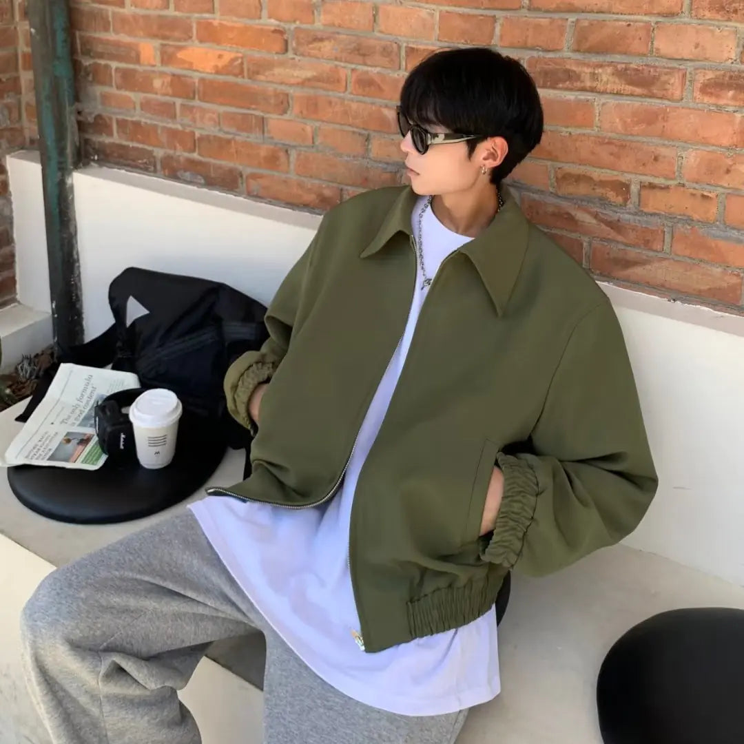 Military Green Short Shoulder Jacket for Men