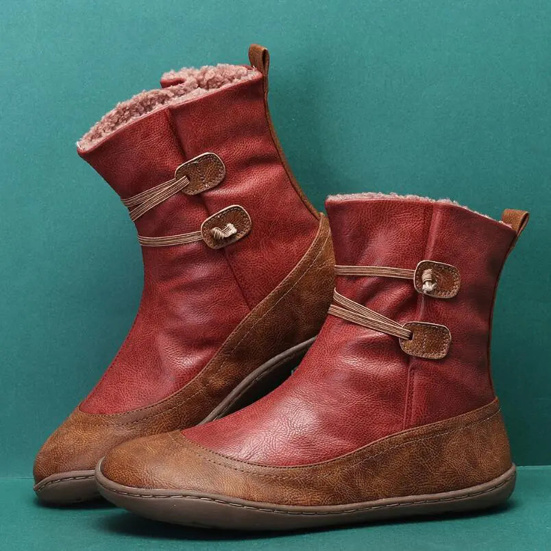 Plus Size Women's Flat Short Snow Boots